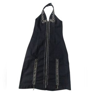 Y2K Vtg Brazil Roxx‎ Women's Medium Studded Whimsigoth Gothcore Cyber Punk Dress